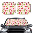 thumbnail image 2 of Balery 2 Piece Hand Drawn Strawberry Car Windshield Sun Shade|Foldable Front Windshield Shade for Car Front Window for Most Sedans SUV Truck-Medium, 2 of 7