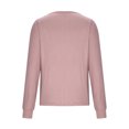 thumbnail image 5 of Olyvenn Teen Girls Trendy Clothing Basic Shirt Tops Oversized T Shirts Long Sleeve Shirtss Fall Fashion 2023 Solid Color Pullover Gifts for Women Crewneck Sweatshirts Pink 10, 5 of 8