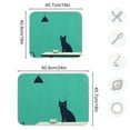 thumbnail image 5 of Yayeee Dish Drying Mat for Kitchen Counter Ultra Absorbent Easy Clean Pad 18x16", Green Cat, 5 of 7