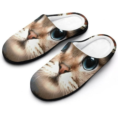 

Space Cat Men s House Slippers Nonslip Soft Cotton Shoes Slip On Slippers for Indoor Outdoor