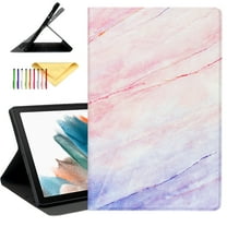 SaniMore Case For Samsung Galaxy Tab A8 10.5" 2022 [SM-X200/X205/X207], Marble Map Series PU Leather Shockproof Multi-Angles Stand Slim Lightweight Smart Cover for Galaxy Tab A8 10.5" 2022, Pink