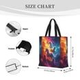 thumbnail image 2 of KLL Dreamy Night Sky White Horse Pattern Aesthetic Tote Bag for Women Beach Bag Shopping Bags Shoulder Bag Reusable Grocery Bags, 2 of 5