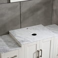 thumbnail image 5 of 48" Bathroom Vanity Cabinet Solid Wood Marble Pattern Top,Sink,Mirror,Faucet & Drain,White, 5 of 6