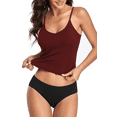 thumbnail image 1 of Womens Athletic Tankini Swimsuits Sports Two Piece Bathing Suit for Women Ribbed Bikini Set Camisole with Shorts Swimwear, 1 of 6