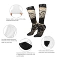 thumbnail image 3 of Balery Vintage Pattern Flower Skull Calcetines novedosos Calcetines deportivos Calcetines hasta la rodilla Calcetines de algodón Calcetines originales y geniales, 3 of 6