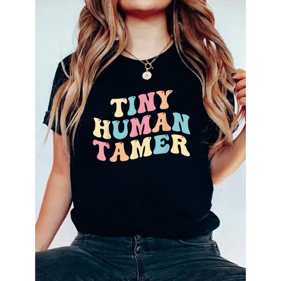 Tiny Human Tamer Pre-K Teacher Preschool Teacher T-Shirt