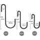 thumbnail image 2 of (15 piezas, pequeño, mediano y grande, negro) Paquete de 15 ganchos resistentes en forma de S, 3 tamaños, ganchos para colgar en forma de S, perchas grandes para cocina, baño, dormitorio y oficina, 2 of 5