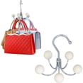 thumbnail image 1 of Large 360° Rotating Wallet Organizer for Closet, Wallet Hooks, Handbag Organizer, Backpack, Belt, Clothes Storage and Organization (5 Hooks), 1 of 5