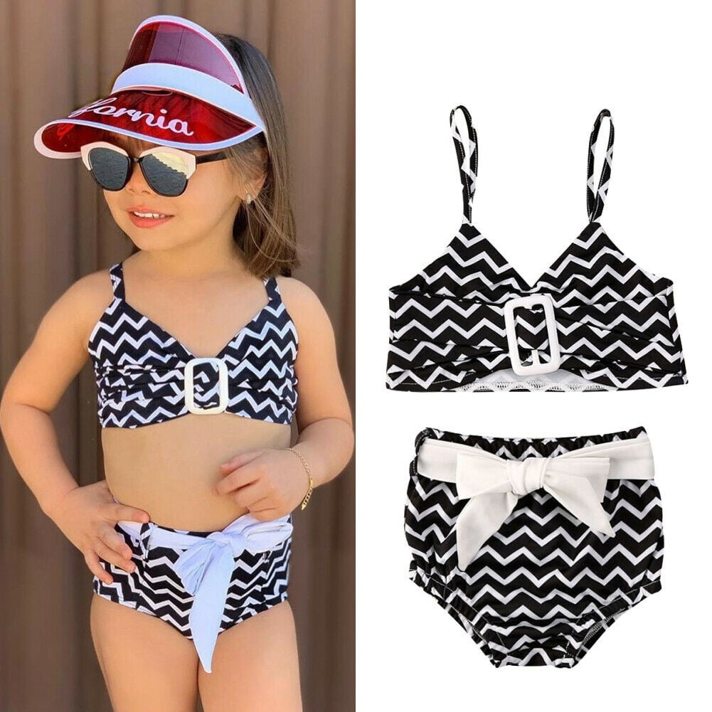 Infant Kids bébé fille tankini Swimwear Swimsuit Bathing Beach bikini tenues 