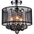 thumbnail image 1 of CWI Lighting 3 Light Drum Shade Flush Mount with Chrome finish, 1 of 2