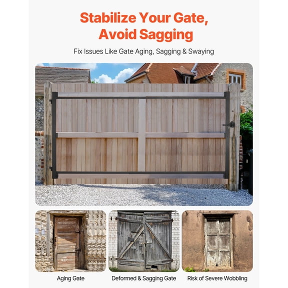 VEVOR Gate Building Kit, Fits 40 to 72 in Wide Openings, Up from 4 to 5 ...