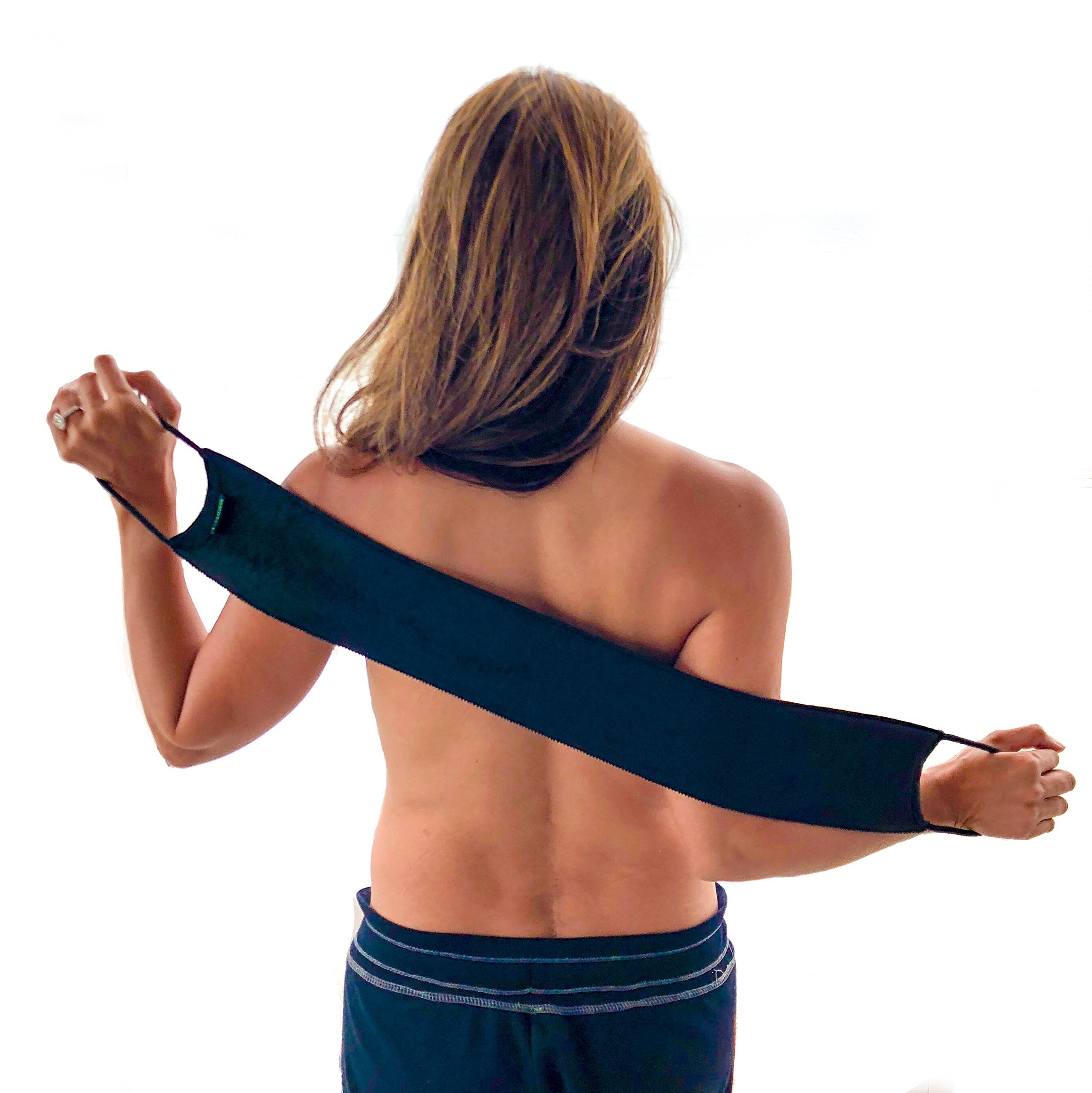 Skinerals Microfiber Back Applicator Mitt Band – Apply Self Tanner to Hard to Reach Places – Prevent Stains on Hand from Sunless Tanners