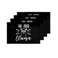 thumbnail image 4 of MKHERT Funny Llama with Inspirational Quote No Prob Llama Placemats Table Mats for Dining Room Kitchen Table Decoration 12x18 inch,Set of 4, 4 of 4