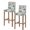 Light Brown, variant on Teal Blue Tulips Bar Stool Covers Set of 4, Spring Floral Barn Doors Vintage Wood Beige Stretch Bar Chair Covers with Backs, Removable Pub Counter Height Chair Cover for Kitchen Dining Room Cafe