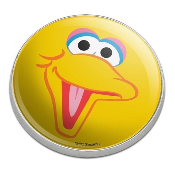 Sesame Street Big Bird Face Golfing Premium Metal Golf Ball Marker