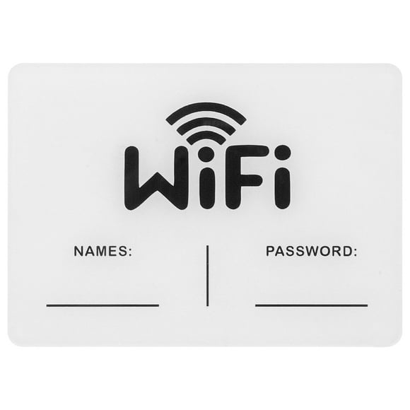 Señal WiFi para pared, señal de recordatorio de contraseña WiFi señal WiFi portátil señales de cobertura WiFi para tiendas restaurantes casas de vacaciones