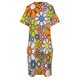 thumbnail image 5 of Vestido Retro de flores de jardín para mujer patrón Floral de primavera Azul Naranja Lima rosa negro bolsillo suelto 60s 70s Verano, 5 of 7