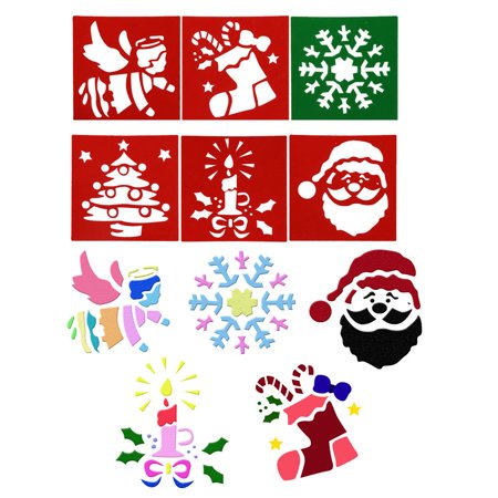 Iuhan 6pcs Plastic Picture Drawing Template Stencils Rulers