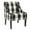 Black and White, variant on Fabric Upholstered Wooden Accent Chair with Buffalo Plaid Pattern, Black and White