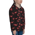 thumbnail image 5 of Pofeuu Flamingo Print Teenage Zipper Hoodie Sweatshirts Hooded Casual Jackets With Pocket For Boys Girls-Small, 5 of 6