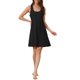 thumbnail image 2 of INSPIRAR CHIC Camisón de Mujer Sin Mangas con Espalda de Nadador Vestido de Camisón de Primavera Verano Ropa de Casa Camisón XS Negro, 2 of 6