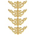 thumbnail image 1 of 4PCS Embroidered Patch Sewing Cloth Sticker DIY Applique Craft Decoration Clothing AccessoriesGold Feng Word, 1 of 3