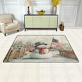 thumbnail image 2 of WOBOGO American Flag Snowman Carpet Non-Slip Rugs Soft Doormat 31×20in Living Dining Room Bedroom Decorative, 2 of 7