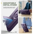 thumbnail image 3 of Dexnor for iPhone 15 Case with Slide Camera Cover & Adjustable Kickstand & Built-in Screen Protector,Compatible with MagSafe Shockproof Bumper Heavy-Duty Magnetic Protective Cover,Purple, 3 of 8