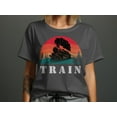 thumbnail image 5 of Retro Train Locomotive Lover Tshirt for Men Women Kids Boys Husband Son Daddy Boyfriend Adult Gift Idea Sunset Train T Shirt, 5 of 10