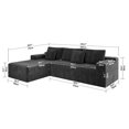 thumbnail image 2 of 104" Boneless Couch, Sectional Couches for Living Room, Gray Modern Sectional Sofa with L-Shape Chaise, Deep Seat Upholstered, No Assembly Required, 2 of 9