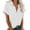 White, variant on T Shirts For Women Short Sleeve Blouse Casual Popular Fashion Tee (S 3Xl) Pocket Button Spring Summer Tops For Women