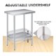 thumbnail image 5 of Qinaqin 12 x 24 Inches Stainless Steel Commercial Resistente Prep Mesa con Ajustable Undershelf para Outdoor Use en Restaurants cm de Alturaotels & Anchoorks, 5 of 7