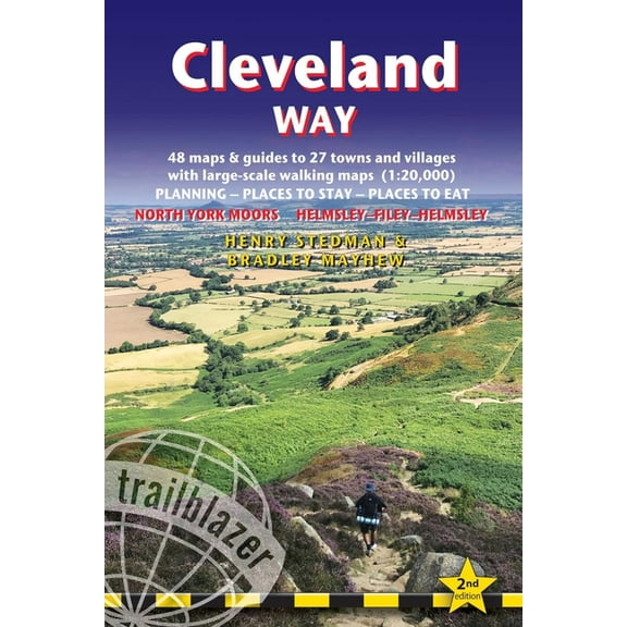 British Walking Guides Cleveland Way: British Walking Guide: Helmsley-Filey-Helmsley - 48 Large-Scale Walking Maps (1:20,000) & Guides to 27 To, (Paperback)