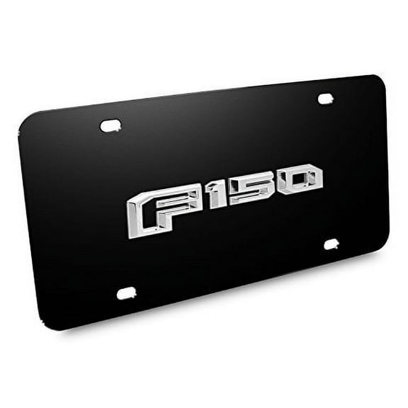 Ford F-150 2015 up 3D Nameplate Black Stainless Steel License Plate
