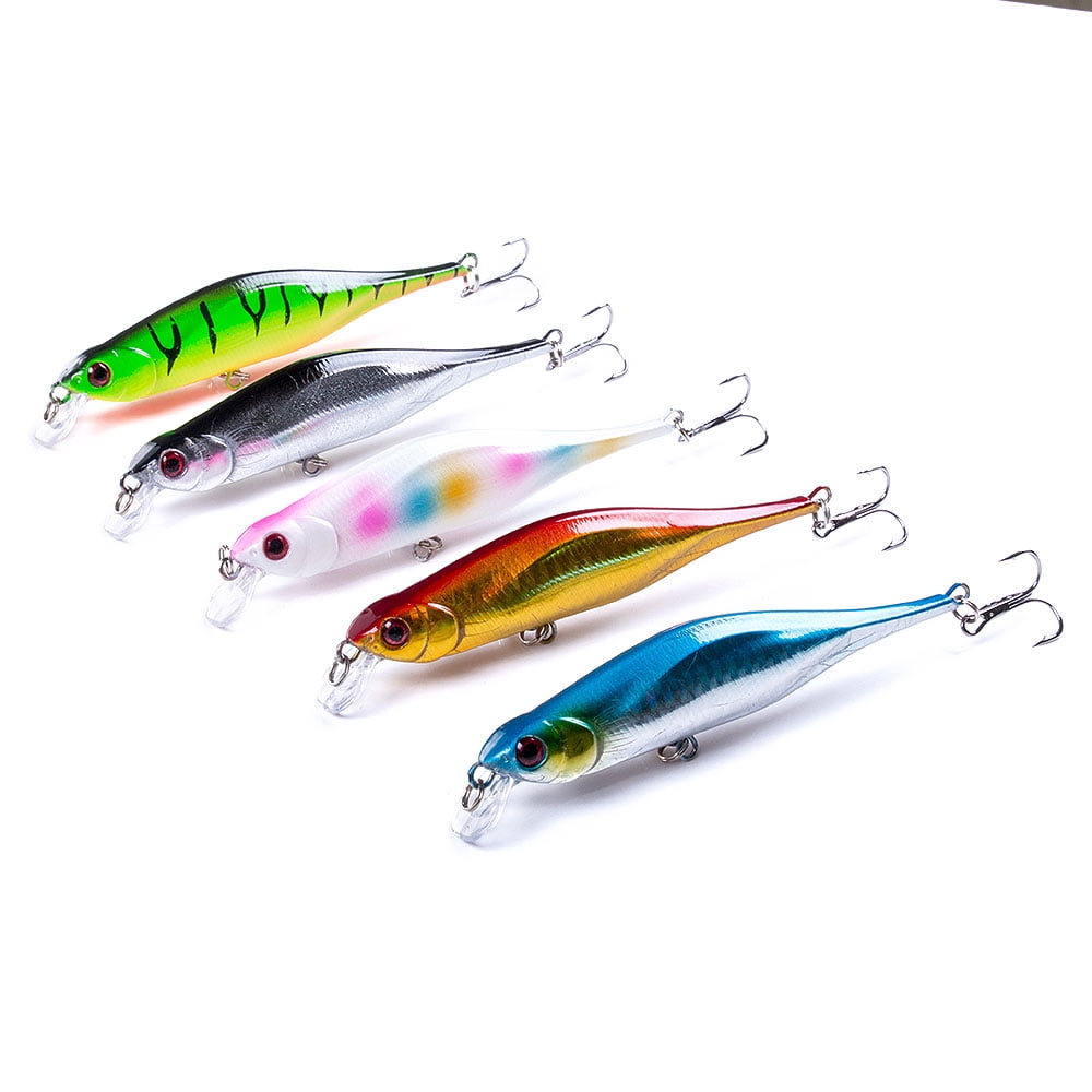 HENGJIA Fishing Lures Large Hard Bait Minnow VIB Lure with Treble Hook Life-Like Swimbait Fishing Bait Popper Crankbait Sinking Lure for Bass Trout Walleye Redfish