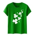 thumbnail image 1 of Pxiakgy Vente Chaude T-Shirts de la Saint-Patrick pour Femmes Cœur de Trèfle T-Shirts Graphiques T-Shirt Chanceux de la Saint-Patrick Hauts Irlandais Manches Courtes Col Rond T-Shirt Imprimé Haut Élégant Ample Doux Blouse, 1 of 4