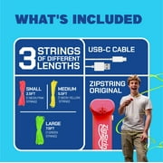 ZipString , Gift for Kids and Adults, As Seen on Shark Tank, Recommended Age 4+ years old, Bodacious Blue