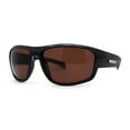 thumbnail image 2 of 90s Classic Wrap Biker Style Driving HD Lens Plastic Sunglasses Shiny Black, 2 of 5