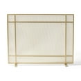 thumbnail image 2 of Fireplace Screen, Single Panel Design, Diamond Mesh 32 x 41, Gold Iron, 2 of 3