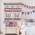 thumbnail image 5 of Independence Day Kitchen Curtains Valances 3 Piece Set, American Gnome Country of The Free Brave Celebration Rod Pocket Tier Curtain and Valance Drapes for Small Window 24 Inch Length for Bedroom, 5 of 9