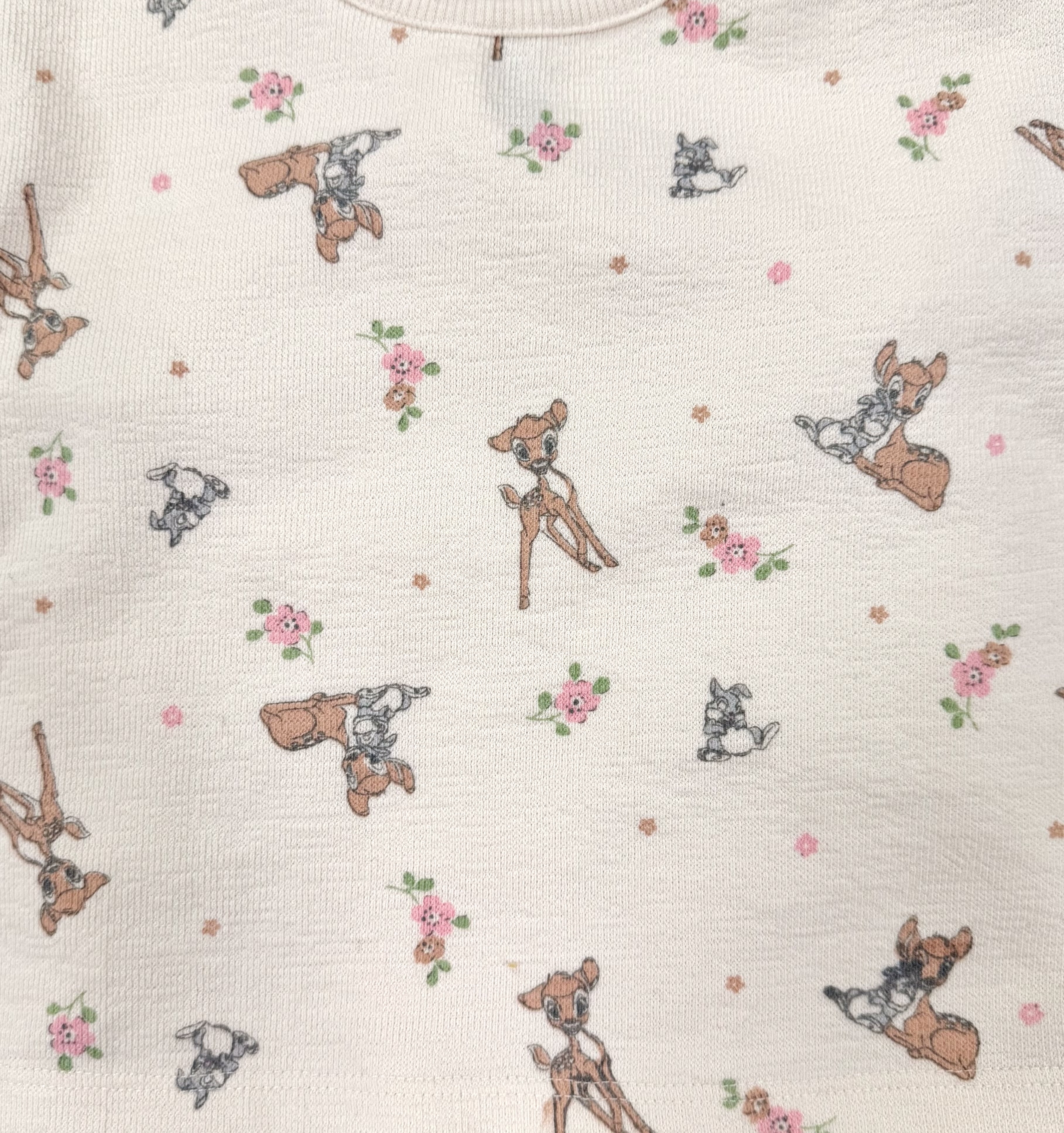 Bambi Baby Girls Faun Friends Textured Knit Top and Ruffle Shorts Set, 2-Piece, Sizes 0M-24M