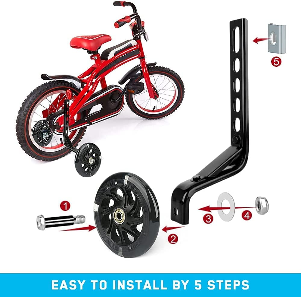 Buy Allnice Bike Training Wheels for Kids Flash Mute Bicycle Training Wheels with Stabilizers