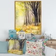 thumbnail image 2 of Designart 'Bright Sunshine Through The Yellow Forest Trees II' Traditional Framed Canvas Wall Art Print, 2 of 5