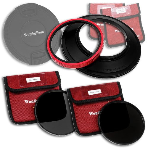 Fotodiox Pro WonderPana 145 Neutral Density Kit - 145mm Filter Holder, Lens Cap, ND16 and ND32 Filters for the Nikon 14mm AF Nikkor f/2.8D ED Lens (Full Frame 35mm)
