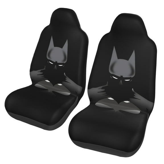 Batman Car Seat Covers Set 2Pcs, Front Seat Covers for Car Truck Sedan SUV Auto, Universal Fit Vehicle Enterior Bucket Seat Protector Car Accessories