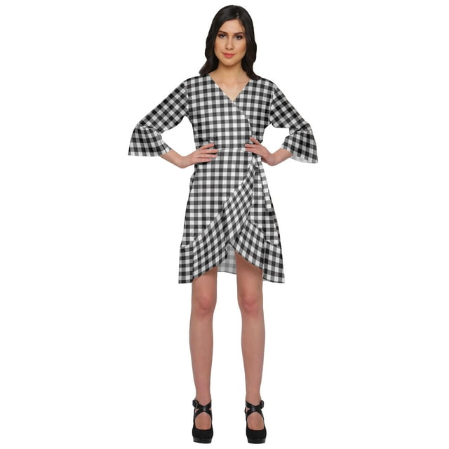 Moomaya Bathrobes For Women Wrap Printed Ruffle Style Bride Getting Ready Dress