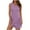 Purple, variant on Erwazi Womens Short Sleeve Mini Dresses Summer Casual V Neck Tiered Swing Flowy Dress with Pockets