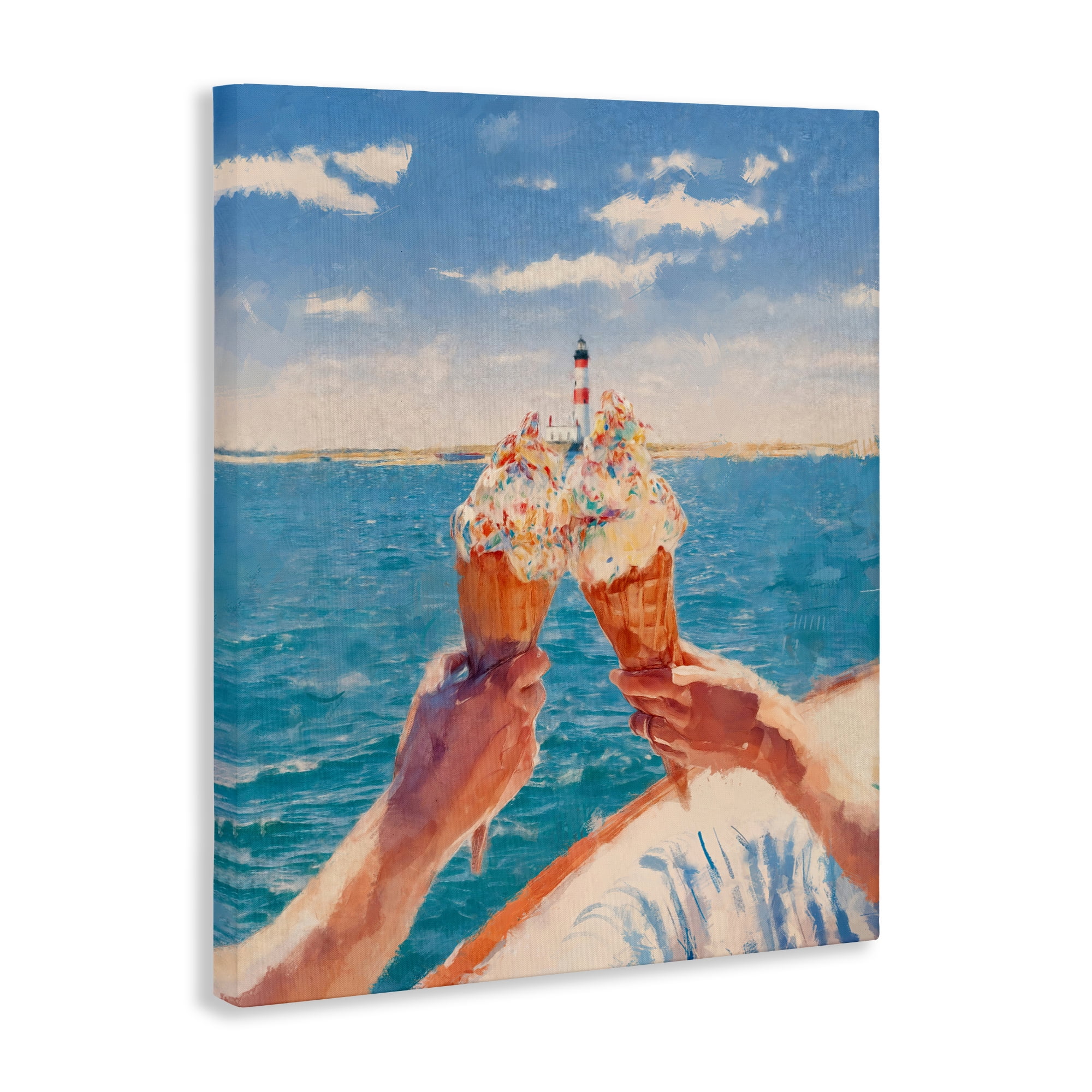 Ice Cream Cheers on Boat Canvas Wall Art, design by Ziwei Li