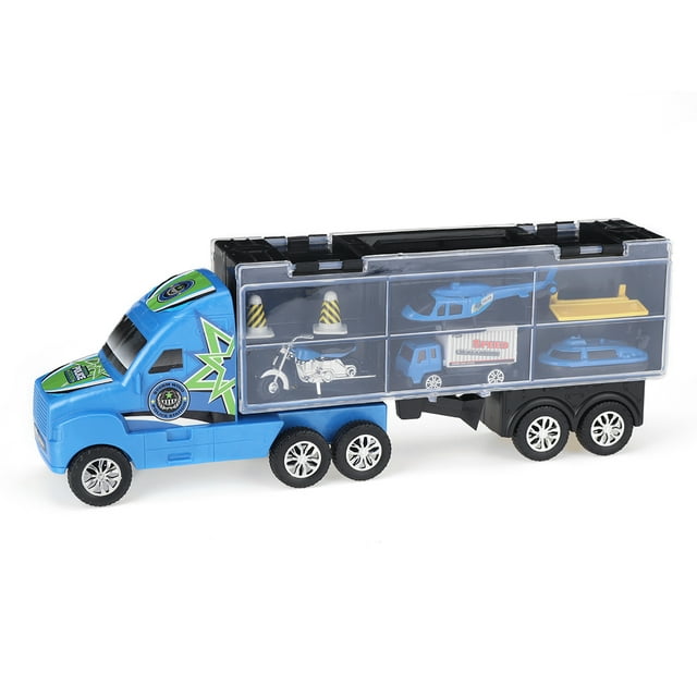 Portable Container Truck Car Toy Detachable Carrier Truck Toy Car Transporter Container Truck Toy Cars Vehicles Model Toy Cars For Kid Boy Birthday Gift Toys