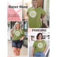 thumbnail image 4 of XCHQRTI Plus Size Daisy Women Tshirt Graphic Oversized Tees Short Sleeve Casual Tee, 4 of 8